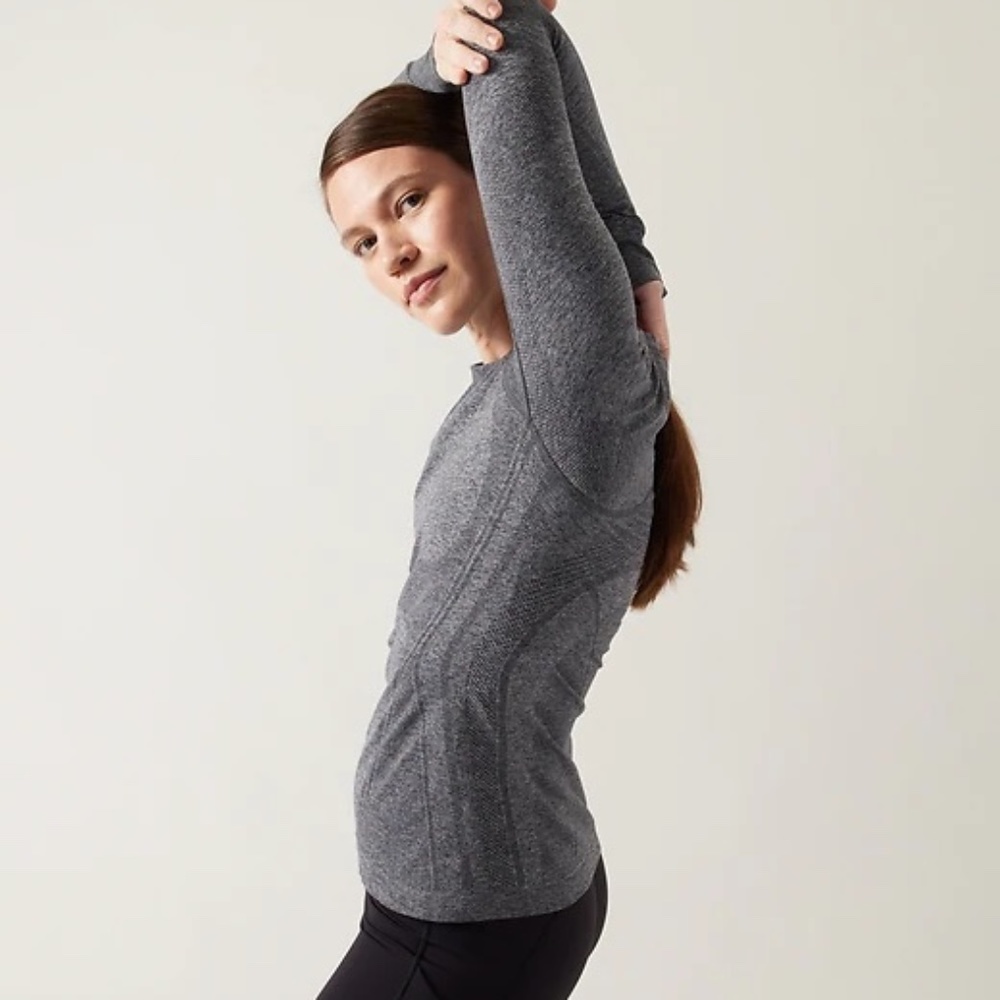 Athleta Momentum Seamless Heather Top